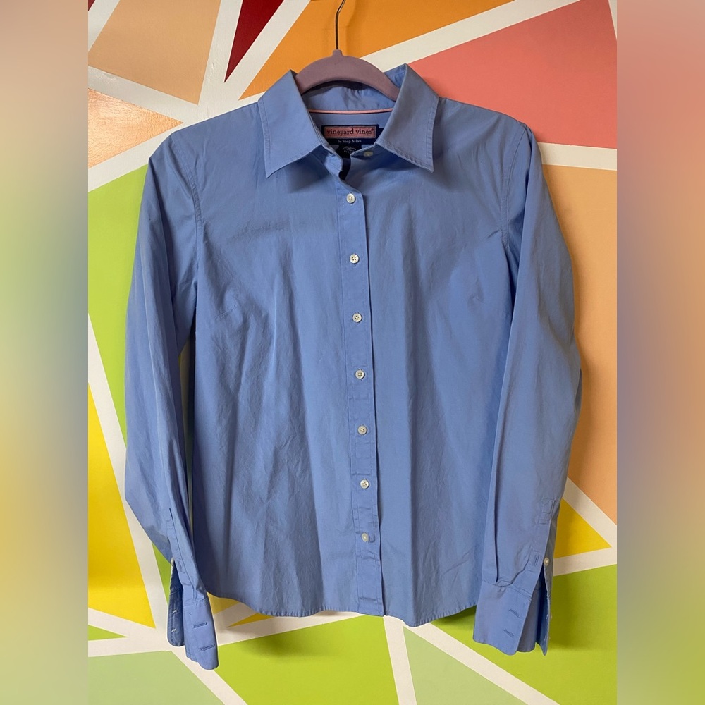 Vinyard Vines Women’s Medium Blue Button Up Shirt